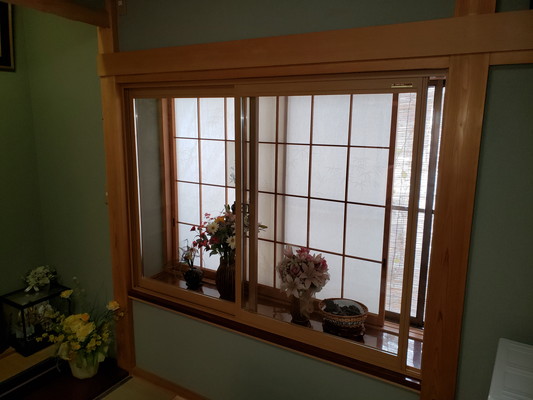 静岡県島田市 断熱 防音効果の高さに驚きました 和室に高断熱ガラス内窓 K様邸内窓